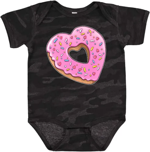 Miniatura 13 de inktastic Body de bebé con forma de corazón con glaseado rosa y chispas