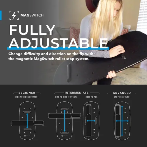 Miniatura 3 de Revbalance Swell 2.0 - Entrenador de tabla de equilibrio para surf y remo Medianoche - Negro
