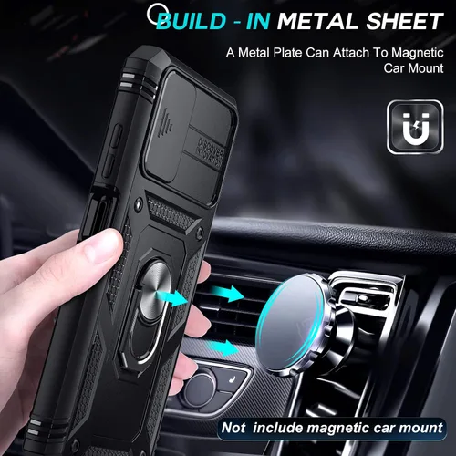Miniatura 5 de LeYi Funda compatible con Samsung Galaxy A03s: funda para teléfono Samsung A03s con protector de pantalla [2 paquetes], funda deslizante para cámara
