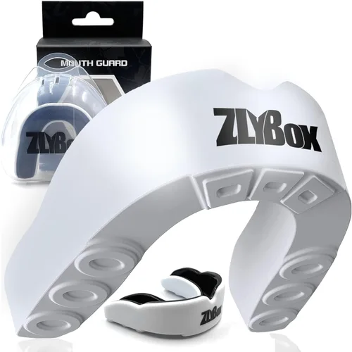 Miniatura 8 de Protector bucal deportivo de doble capa para adultos y jóvenes con funda, protección dental para boxeo, fútbol, artes marciales mixtas, hockey