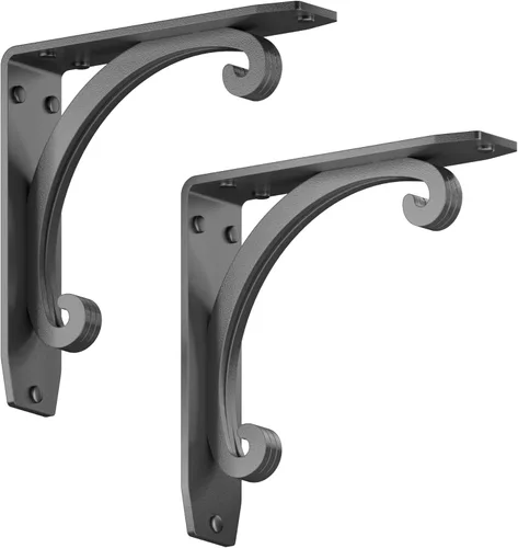 Starby Southern Charm Soportes de Acero de Servicio Pesado para Repisa de Chimenea, Estante Flotante, Soporte de Encimera - Soldado a Mano (Paquete