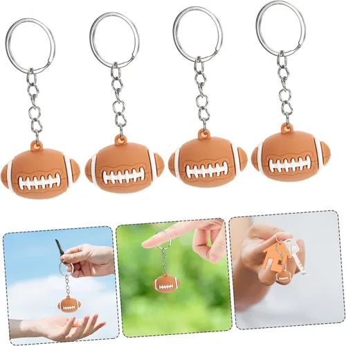 Miniatura 3 de Llavero de fútbol de juguete de coche, mini llavero de decoración de moda, regalos de fiesta de fútbol, colgante, llavero de rugby, llavero