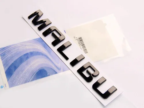 Miniatura 3 de Yoaoo Paquete de 2 Emblemas de Letras de Placa de Identificación Malibu OEM Negro Brillante Compatible con Malibu