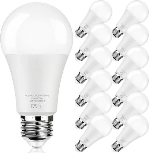 Miniatura 9 de Bombillas LED equivalentes a 100 W, 1500 lúmenes, A19 13 W 2700 K, blanco cálido, no regulable, superbrillante, sin parpadeo, bombillas de rosca