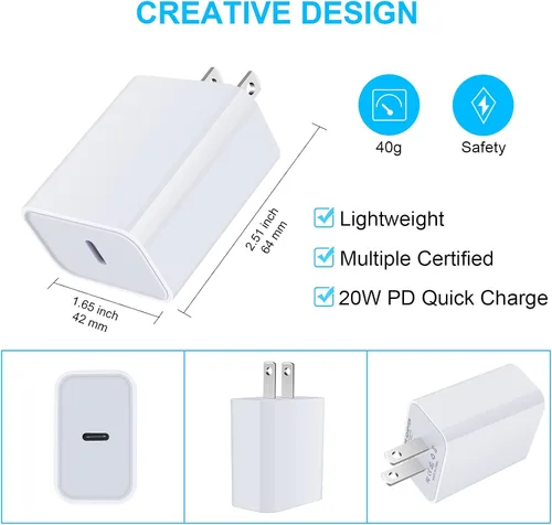 Miniatura 4 de Cargador rápido USB C para Google Pixel 10 Pro XL 9a 9 Pro XL Fold 9 8a 8 Pro 7a 7 7Pro 6 6Pro 6a 5 4 4a 4XL 3a 3XL 2XL, Samsung Galaxy A16 A15 5G
