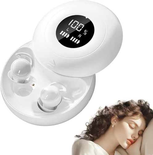 Miniatura 8 de Auriculares para dormir Bluetooth 6.0, mini auriculares invisibles de silicona para dormir de lado, auriculares con bloqueo de ruido, auriculares
