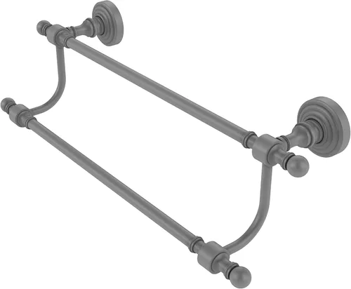 Miniatura 2 de Allied Brass RW-72/24 Retro Wave Collection - Toallero doble de 24 pulgadas, níquel satinado Mate blanco