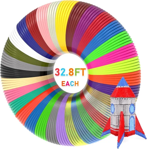 Miniatura 9 de Recambios de filamento para bolígrafo 3D de 18 colores, filamento PLA para bolígrafo 3D de 0.069 in, cada color de 10 pies (total 180 pies)