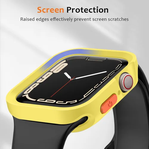 Miniatura 2 de Carcasa resistente compatible con Apple Watch Case de 1.77 pulgadas y 1.73 pulgadas, Series 9/8/7/6/5/4/SE3/2/1, funda protectora de poliuretano