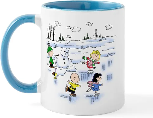 Miniatura 23 de CafePress Peanuts Gang Christmas Taza de Café de Cerámica de 11 oz (325 ml)