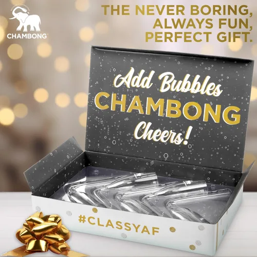 Miniatura 3 de Chambong - Copas de champán - Recuerdos de despedida de soltera de boda - Caja de propuesta de dama de honor y regalos (5 piezas)