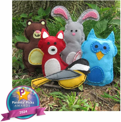 Miniatura 2 de Kit educativo de costura con animales del bosque para niños de 7 a 12 años, por Craftster's Sewing