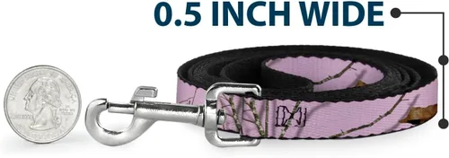 Miniatura 4 de Buckle-Down Correa para perro Mossy Oak Country Roots Camo rosa bebé 4 pies de largo 1.0 pulgadas de ancho