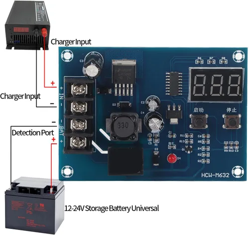Miniatura 8 de Oumefar Carga de almacenamiento Tablero de control digital Cargador Interruptor de desconexión Carga sobre módulo de descarga para batería de litio