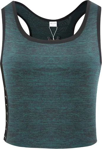 Miniatura 2 de XUJI - Camiseta compresora sin mangas de algodón transpirable para mujer, con banda elástica y colores (M-6XL)