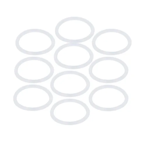 Miniatura 12 de Othmro 20 anillos de sellado de silicona planos blancos, 0.472 x 0.630 x 0.079 in (IDxODxTHK) junta tórica redonda para grifo, ducha, arandelas