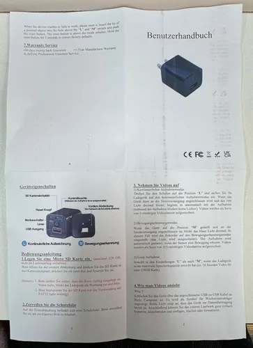 Miniatura 4 de Cargador de cámara de seguridad, cámara de niñera Full HD 1080P con detección de movimiento, cargador USB, cámaras sin wifi, sin aplicación, sin
