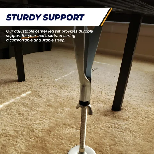 Miniatura 3 de Kings Brand Furniture Patas de soporte central de altura ajustable, patas de marco de cama para patas de apoyo centrales, pata de soporte