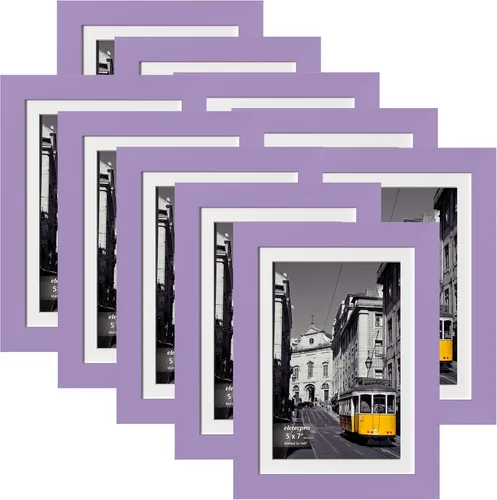 Miniatura 32 de eletecpro - Juego de 10 marcos de fotos de 5 x 7 pulgadas, collage de marcos de fotos para decoración de pared, muestra fotos de 4 x 6