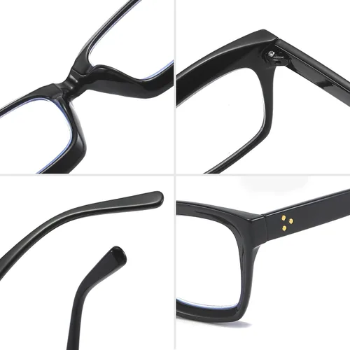 Miniatura 3 de REAVEE Paquete de 2 lentes de lectura de gran tamaño para mujeres y hombres, bloqueo de luz azul, para mujer, elegante, retro, cuadrados, grandes