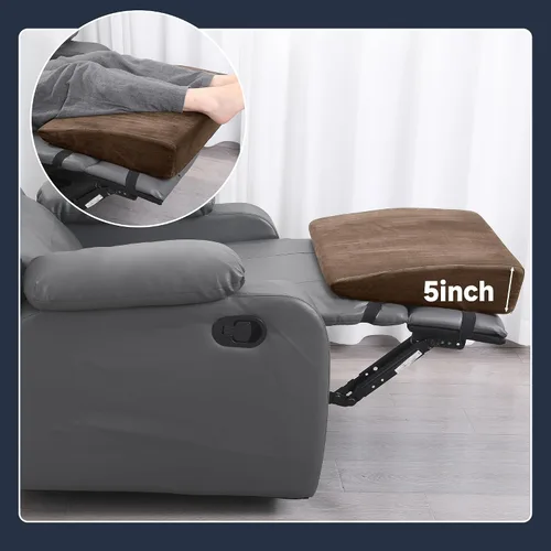 Miniatura 4 de MABOZOO Almohada de Cuña para Piernas de Sillón Reclinable, Cojín de Espuma Extra Grande para Reposapiés con Correas Ajustables, Extensor de Café