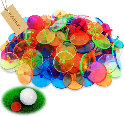 Miniatura 8 de Adhere Marcadores de pelota de golf, 50 unidades, 100 unidades, marcador de bola de posición de plástico, tamaño cuarto, 0.94 pulgadas, marcador