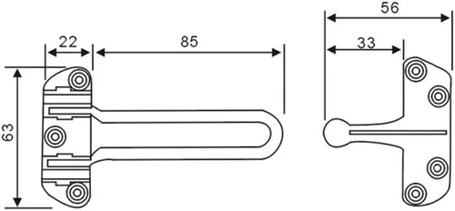 Miniatura 7 de Marie - Cadena de seguridad de acero inoxidable para puerta