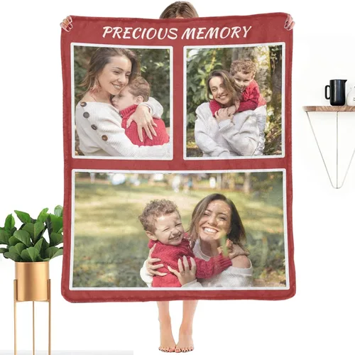 Miniatura 17 de HUGLAZY Mantas personalizadas con fotos, texto, mantas personalizadas con imagen, mantas personalizadas para papá con collage de fotos, manta