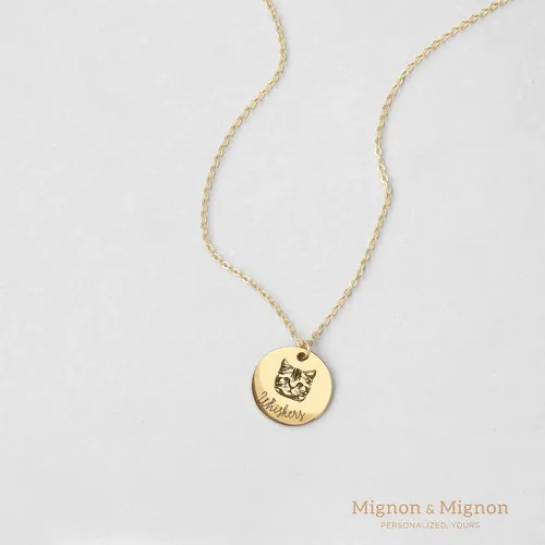 Miniatura 5 de Collar MignonandMignon LCN-AP personalizable, joyería con diseño de gato y perro, portaretratos, regalo único.