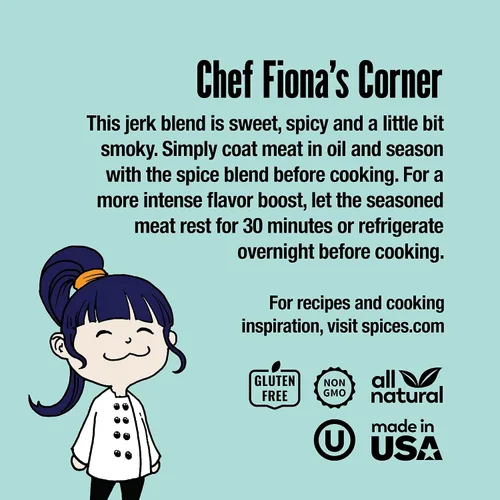 Miniatura 4 de The Spice Lab Island Jerk Seasoning - Mezcla de pollo jamaicano multiusos para hígado de pollo, cerdo molido y mariscos - Tarro agitador de 4 onzas
