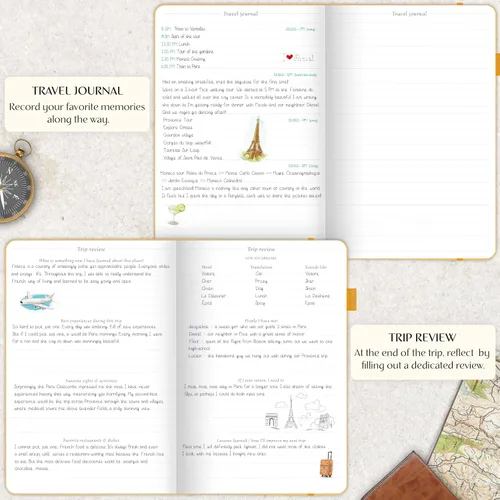 Miniatura 6 de Legend Travel Planner – Organizador de itinerario de vacaciones para viajes en solitario y parejas – Diario de viaje para mujeres y hombres