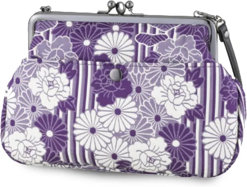 Bolsos y bolsos de mano vintage con bloqueo de beso, bolso cruzado hecho en Japón, bolso de mano con hebilla de noche, bolso de hombro, L