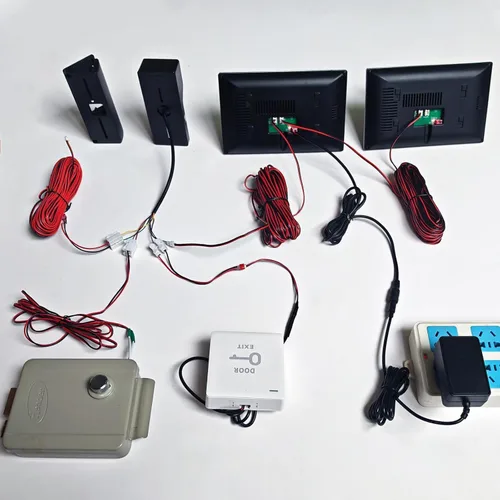Miniatura 4 de Sistema de intercomunicación de video con 2 cables con pantalla táctil dual de 7 pulgadas, cámara HD 1080P y gran angular de 130°, llamadas Plata62