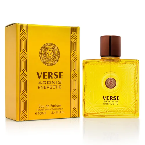 Verse Adonis Energetic for Men - Fragancia fresca de larga duración, aroma audaz y vigorizante, perfecto para uso de día y noche, aroma energizante