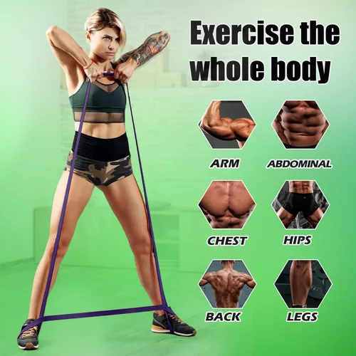 Miniatura 4 de WHATAFIT Resistance Bands,Pull Up Assist Bands Set with Handles, Exercise & Workout Bands with Door Anchor for Men & Women – Home Fitness Equipment