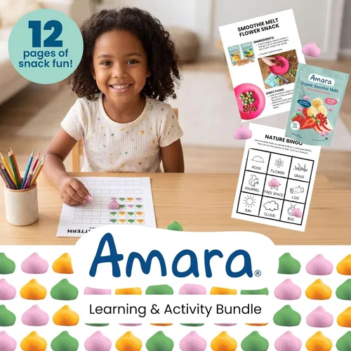 Miniatura 9 de Amara Smoothie Melts - Beets n' Berries - Snacks orgánicos para bebés con frutas y verduras - Yogur derretido a base de plantas - Snack saludable