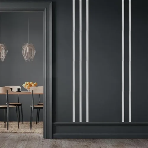 Miniatura 11 de Calcomanías de pared de líneas geométricas, calcomanías de pared de vinilo negro, calcomanías modernas para pared, calcomanías extraíbles