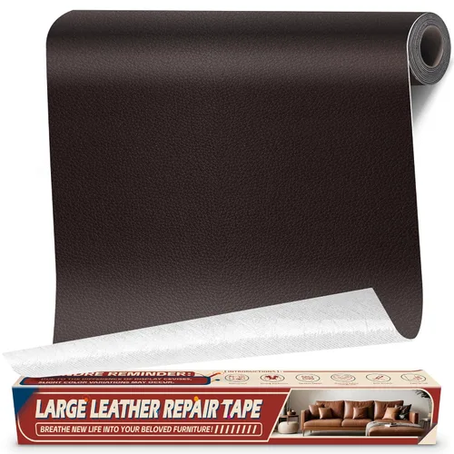 Miniatura 24 de Cahomo - Cinta de parches autoadhesivos para reparación de cuero para sofás - 8x11 pulgadas, kit de reparación de vinilo y cuero para muebles, Café