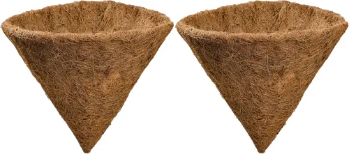 Forro de coco en forma de cono de repuesto preformado, juego de 2 (12 pulgadas)