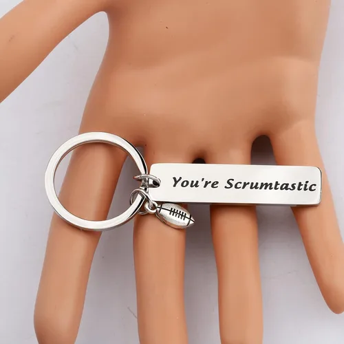 Miniatura 7 de Llavero de rugby con texto "You're Scrumtastic