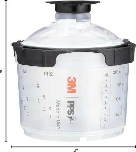 Miniatura 18 de 3M PPS 2.0 Kit de copa, tapas y forros para pistola pulverizadora, 26114, Mini, 6 onzas, filtro de 200 micrones, uso para automóviles, muebles, casa