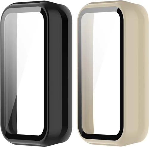 Miniatura 12 de E ECSEM Funda compatible con Amazfit Band 7 con protector de pantalla de vidrio templado integrado, cobertura completa, carcasa protectora ultrafina