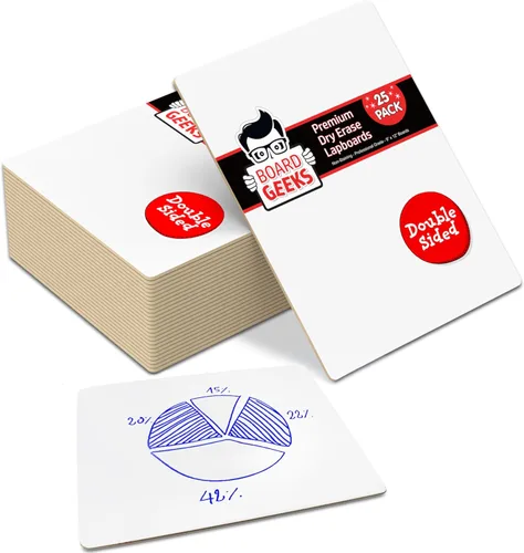 Miniatura 8 de Board Geeks Mini pizarra de borrado en seco para niños, paquete de 3, pizarras blancas pequeñas de 9 x 12 pulgadas para estudiantes y profesores