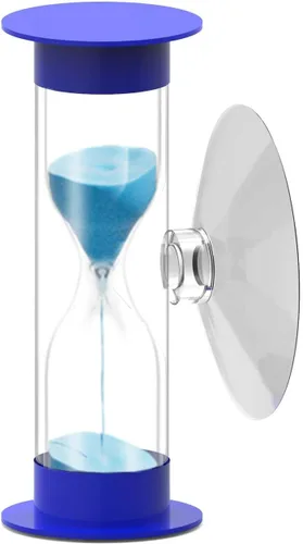 Miniatura 12 de Temporizador de arena de 1 minuto, reloj de arena de plástico de 1 minuto, reloj de arena pequeño de un minuto, temporizador de cristal de arena Azul