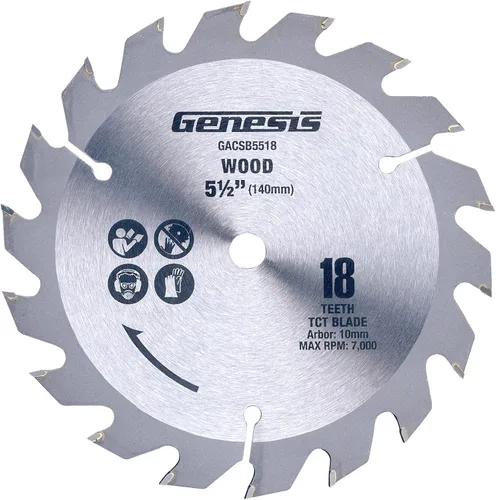 Miniatura 5 de Genesis GLCS2055A - Sierra circular inalámbrica de iones de litio de 20 V de 5 1/2 pulgadas con guía láser incorporada, freno eléctrico, hoja