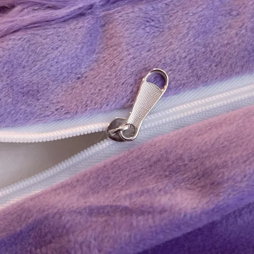 Miniatura 8 de Juego de Funda de Edredón Mullida Morada King, Juego de Ropa de Cama King de Piel Sintética Suave Peluda Morada 3 Piezas