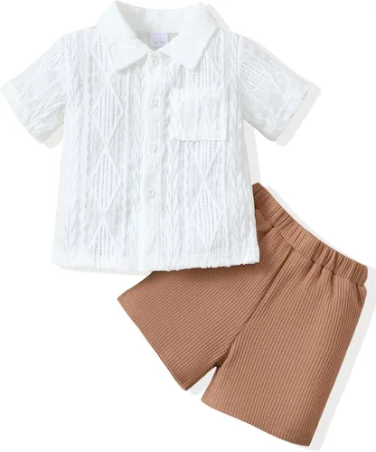 Miniatura 71 de Conjunto de ropa de verano para bebé y niño, camiseta de manga corta de algodón, pantalones cortos de dinosaurios, conjunto de ropa para niño
