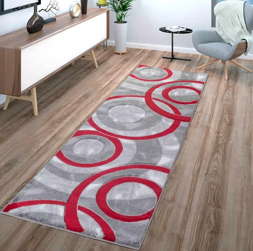 Miniatura 8 de GLORY RUGS Alfombra de área 2x3 marrón, tapete para puerta, círculos modernos, suave, alfombra de piso contemporánea con textura esponjosa