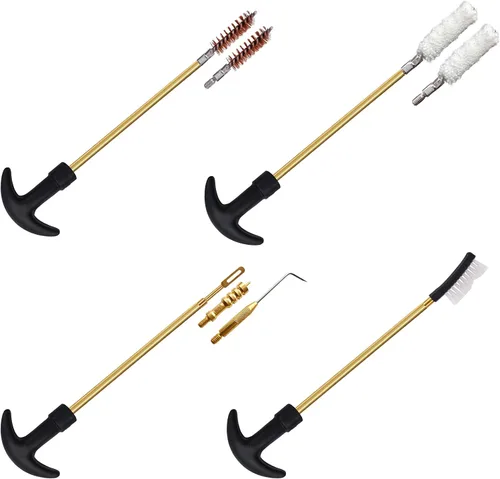 Miniatura 7 de Kit de limpieza de pistola de 0.354 in, kit de limpieza de pistola para .357 .38 con serpientes de pistola de 0.354 in en un recipiente rígido