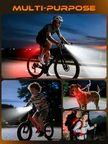 Miniatura 7 de ISEYOU Bike Lights, Ultra-Slim USB-C Rechargeable Bike Lights Front and Back, 5+6 Lighting Modes & IP65 Waterproof, Super Bright Bicycle Light Set